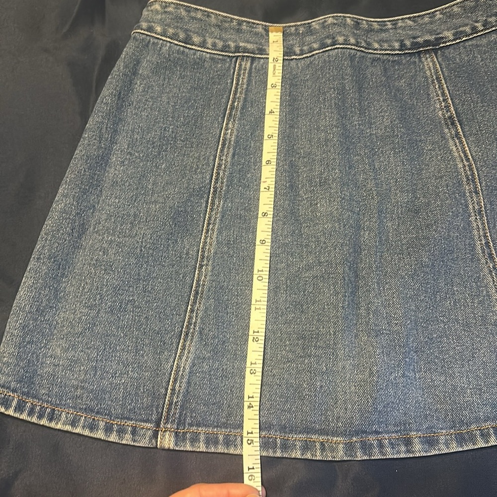 Bullhead Snap Front Denim Mini Skirt - Picture 4 of 6